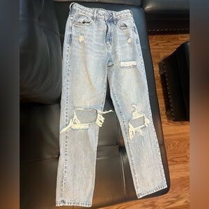 PacSun Light Blue Distressed Straight Leg Jeans Size 23